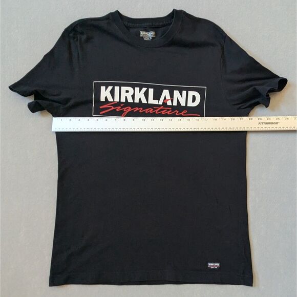 Kirkland Signature Logo Supima Unisex Tee Black Size L Men's/XL Women's - Picture 4 of 6